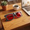 Eyekepper Red Lens Blue Light Blocking Glasses for Women Men, Grey view 2