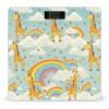 Cartoon Giraffe Rainbow and Clouds Scale for Body Weight Highly Accurate Bathroom Body Scale Sturdy Tempered Glass Digital Weight Scales LCD Display Smart Scales Rounded Corners Design view 1