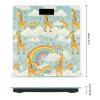 Cartoon Giraffe Rainbow and Clouds Scale for Body Weight Highly Accurate Bathroom Body Scale Sturdy Tempered Glass Digital Weight Scales LCD Display Smart Scales Rounded Corners Design view 2
