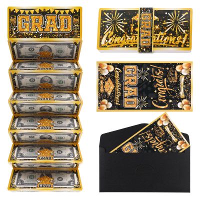 2026 Graduation Money Holder Gift with 10 Slots, Congrat Grad Money Envelopes for Cash Graduation Gifts, Cash Card Holder for College High School Party Supplies(Include Greeting Card and Envelope)