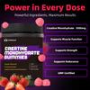 IRIDESICENT Creatine Gummies 5000mg Sugar Free Creatine Monohydrate, Vegan Chewables Creatine for Women and Men (120 Count, Strawberry) view 3