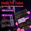 IRIDESICENT Creatine Gummies 5000mg Sugar Free Creatine Monohydrate, Vegan Chewables Creatine for Women and Men (120 Count, Strawberry) view 4