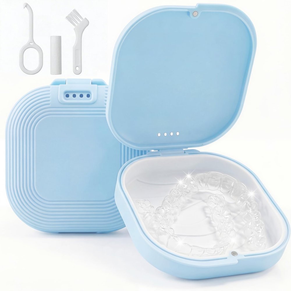 Retainer Case with Vent Holes, Compatible with Invisalign