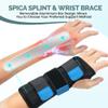 Medibot Blue Black Wrist Brace for Carpal Tunnel - Adjustable Spica Splint for Carpal Tunnel, Sprain, De Quervain's, Injuries, Wrist Pain, Tendonitis Pain Relief and Arthritis, L Size for Men & Women view 3