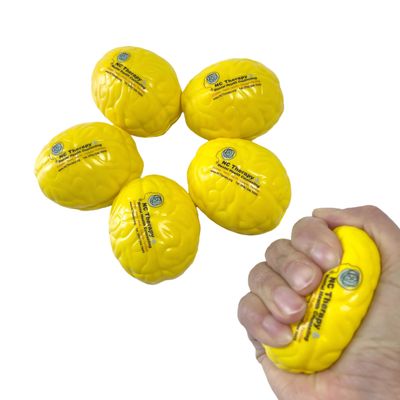 Custom Brain-Shaped Stress Relief Balls in Bulk Personalized Logo PU Foam Hand Therapy Balls for Office Wellness, Corporate Events & Promotional Use (50+ Units, 2.76) (100)