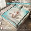 NurturaNook King Size Baby Bed Rail Guard Extra Tall Safety Bedside Rail with Headboard Rod for Toddlers, Adjustable No-Gap Design, 3 Panels (278.7 + 174.8), Gray + Light Blue view 4