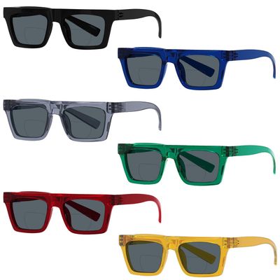 Eyekepper 6 Pack Metalless and Screwless Bifocal Sunglasses UV400 Protection Sunshine Readers for Women and Men +3.25
