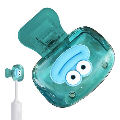 10 Piece Toothbrush Cover Cap Protector Clip Pod Case, Toothbrush Head Cover with Ventilation Hole,Toothbrush Cap for Household travel (cyan)