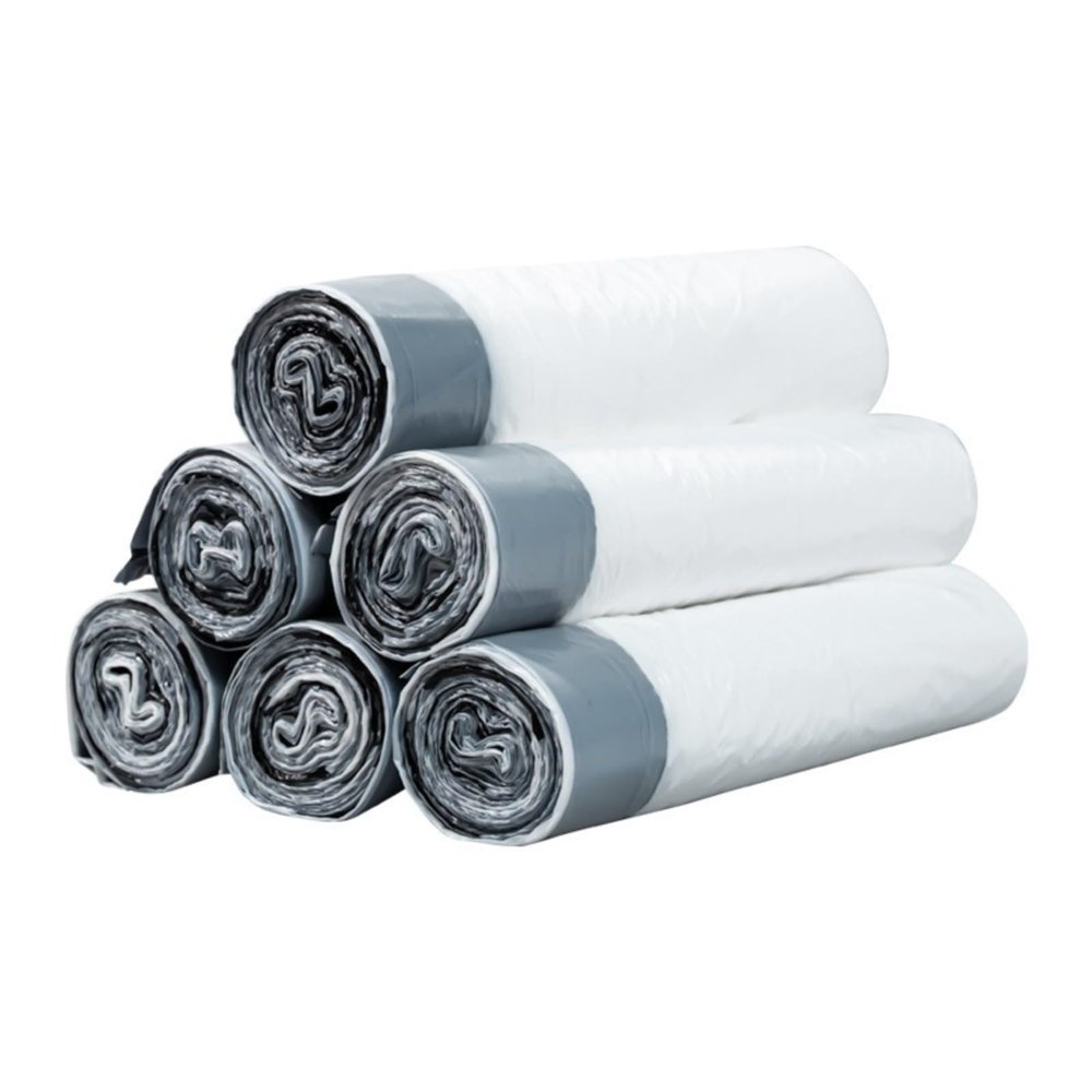 Garbage bags, thick ropes, and plastic bags with damaged seals in the kitchen and dormitory