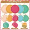 Zhehao 150 Pcs Colorful Plates and Napkins Tableware Serves 50 Includes 9 Inch 7 Inch Candy Color Scalloped Paper Plate and Napkins for Wedding Birthday Baby Shower Party view 4