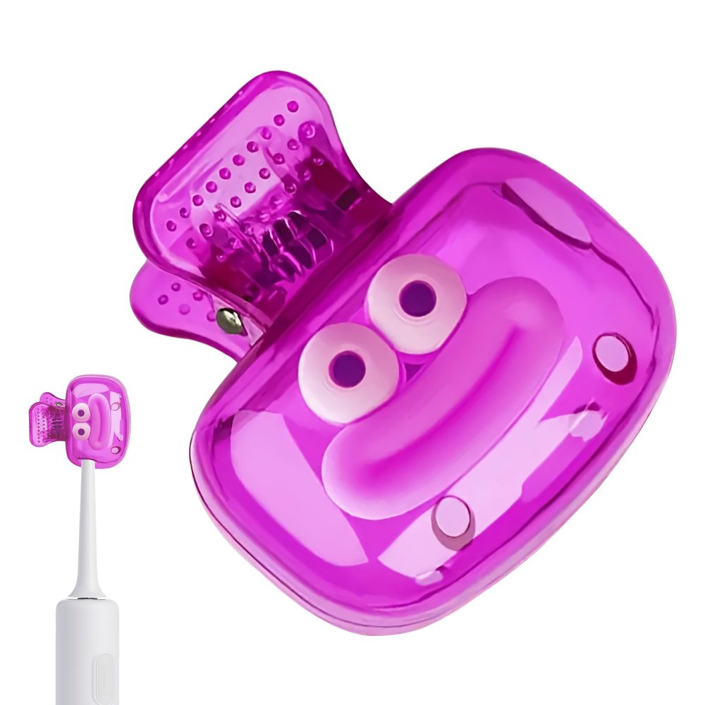 10 Piece Toothbrush Cover Cap Protector Clip Pod Case, Toothbrush Head Cover with Ventilation Hole,Toothbrush Cap for Household travel (purple)
