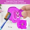 10 Piece Toothbrush Cover Cap Protector Clip Pod Case, Toothbrush Head Cover with Ventilation Hole,Toothbrush Cap for Household travel (purple) view 3