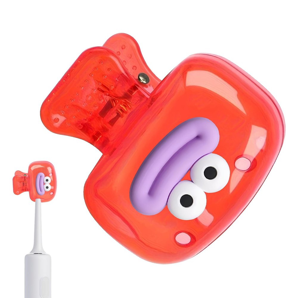 10 Piece Toothbrush Cover Cap Protector Clip Pod Case, Toothbrush Head Cover with Ventilation Hole,Toothbrush Cap for Household travel (red)