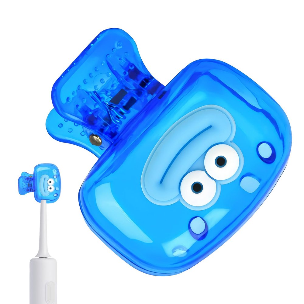 10 Piece Toothbrush Cover Cap Protector Clip Pod Case, Toothbrush Head Cover with Ventilation Hole,Toothbrush Cap for Household travel (blue)