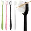WLLHYF 4 PCS Extra Soft Toothbrush Micro Nano Toothbrushes with 20000 Bristles Sterile Fiber Adult Toothbrush Painless Brushing for Sensitive Teeth Oral Recession Adult Kid Children (Black, White) view 3
