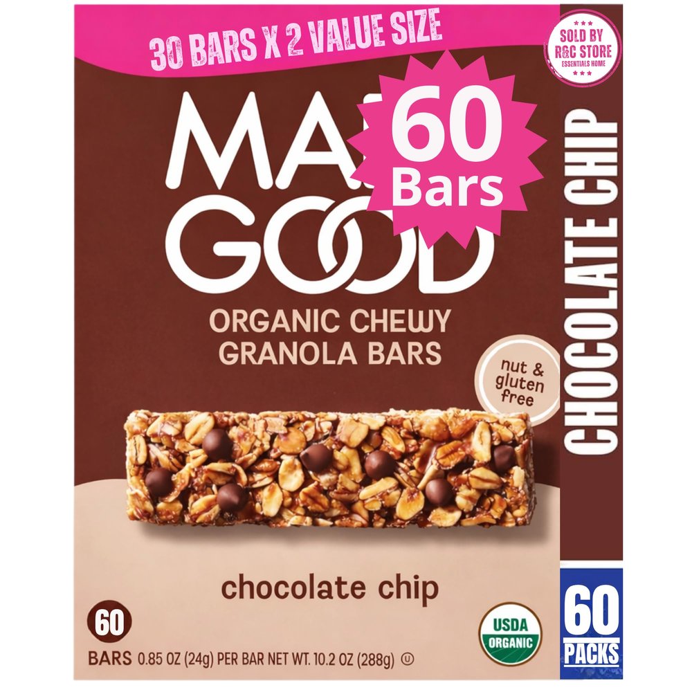 Made_Goods Chocolate Chip Granola Bars 60 Count | Chocolate Drizzled, Chocolate chip Flavor | Gluten Free | Nut Free | Organic Snacks, 0.85 oz Each by R&C Store