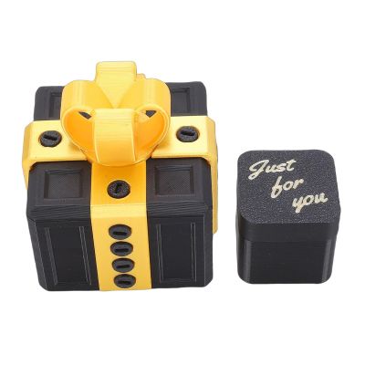 Greensen 3D Printed Annoying Gift Box with Screw Lock Challenge, Unique Unwrapping Experience, PLA Material, 3.6x3.4x3.4 Inches