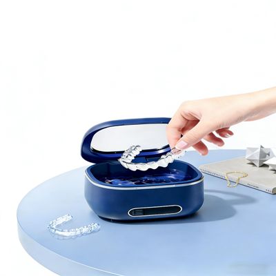 50kHz Dental Ultrasonic Cleaner with Digital Timer | 200ML Cleaning Pod for Dentures, Retainers, Aligners, Mouth Guards, Braces, Toothbrush Heads & Jewelry
