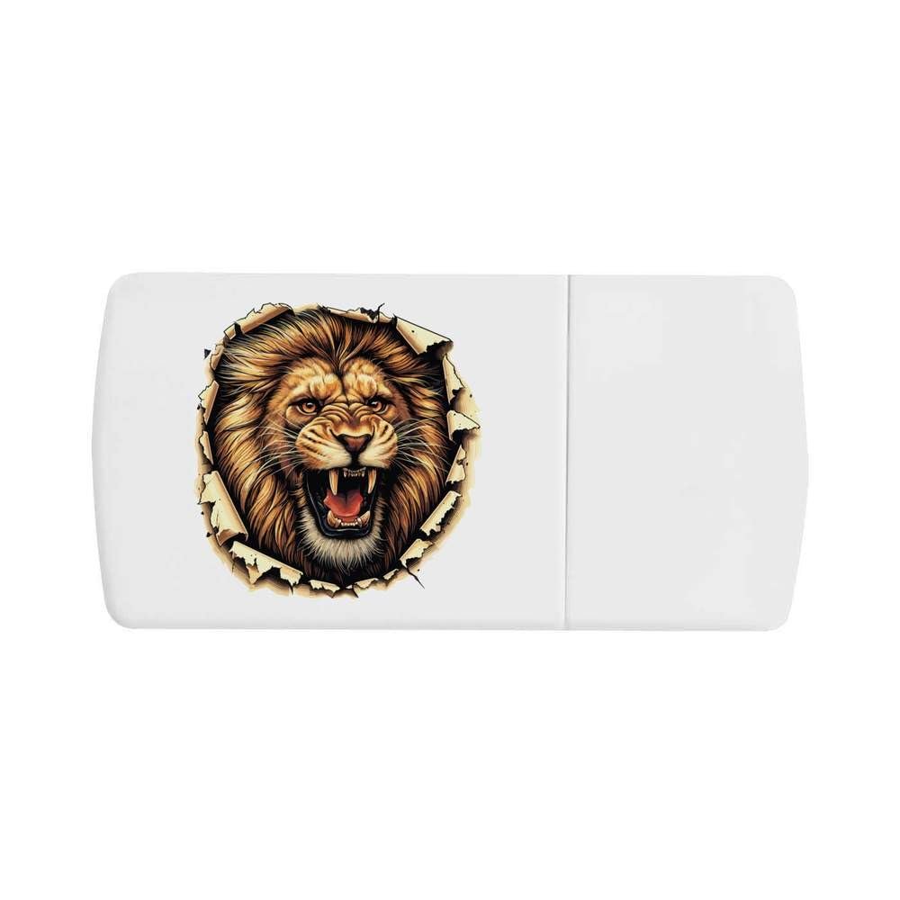 Azeeda 'Angry Lion Breakout' Pill Box with Tablet Splitter (PI00040056)