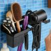 Hair Dryer Holder Wall Mounted Waterproof Straightener Storage Rack view 2