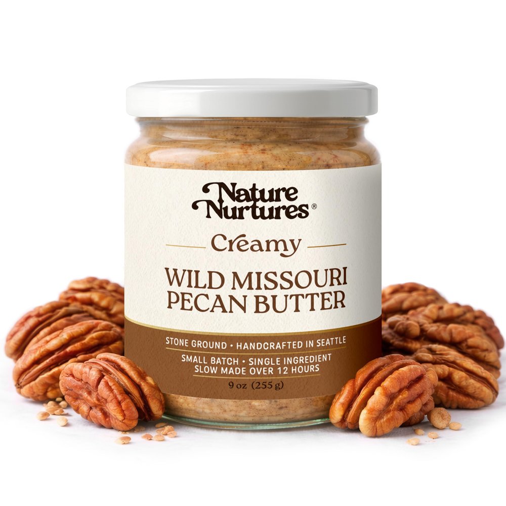 Creamy Wild Pecan Butter for Toast, Yogurt, Fruit & Baking, 9 oz (255 g)