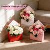 TOESCARE Valentine Envelope Boxes, 6PCS Valentines Day Envelopes Gift Box, Flower Wrapping Paper, Florist Bouquet Envelope Boxes Folding Package Gift for Wedding Birthday Festival Party Decoration(G) view 2