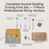 Jovieus Sound Healing and Sound Therapy Tuning Forks for Healing Set (128Hz, 136.1Hz, 256Hz, 384Hz). Weighted & Unweighted Tuning Fork for Meditation, Yoga, Chakra Balance & Relaxations view 2