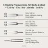 Jovieus Sound Healing and Sound Therapy Tuning Forks for Healing Set (128Hz, 136.1Hz, 256Hz, 384Hz). Weighted & Unweighted Tuning Fork for Meditation, Yoga, Chakra Balance & Relaxations view 3