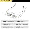 BywoBywo Upgraded Lazy Glasses for Lying Down Bed Watching TV on Sofa 90 Angle Glasses High Definition Prism Glasses Light Metal Frame Periscope Horizontal Eyeglasses Silver view 2