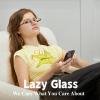 BywoBywo Upgraded Lazy Glasses for Lying Down Bed Watching TV on Sofa 90 Angle Glasses High Definition Prism Glasses Light Metal Frame Periscope Horizontal Eyeglasses Silver view 3