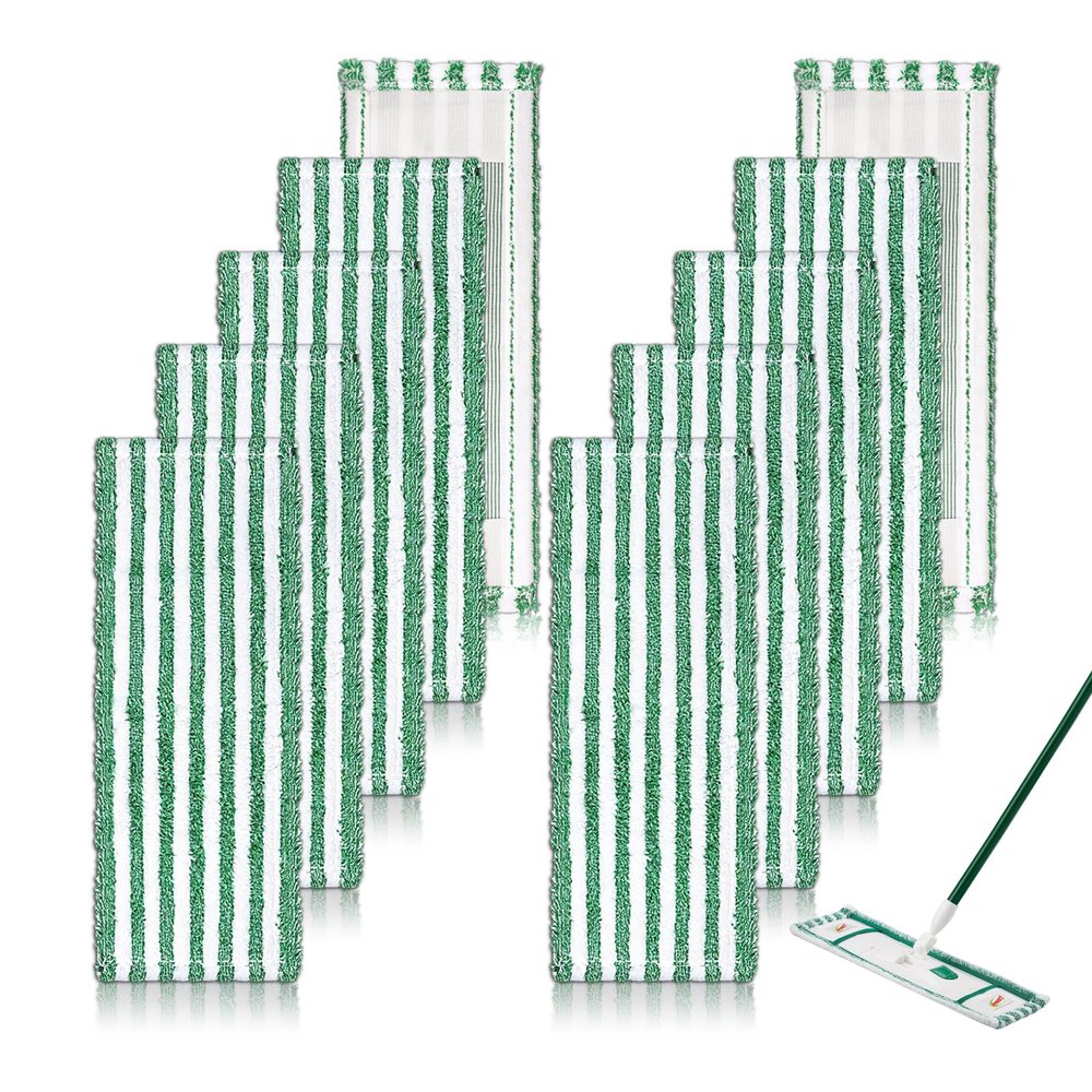 10 Pcs Replacement Mop Head Refills Compatible with Libman Wet & Dry Mop and Libman Floor Cleaning Mop Pads for Multi-Surface, Microfiber Floor Cleaning Refills Washable Reusable