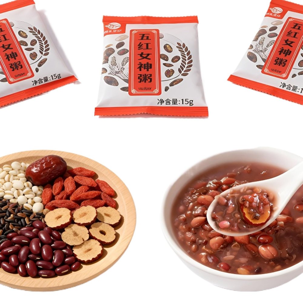 5-Ingredient Mixed Grain Porridge, 525g (7 Independent Sachets) | Ready-to-Cook Instant, Suitable For Breakfast/Daily Meal, Sweet Customizable