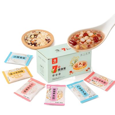 7 Flavors Multigrain Porridge, 7 Packs/Box 700g, Nutritious Breakfast Cereal, Easy Cook With Stove/Rice Cooker