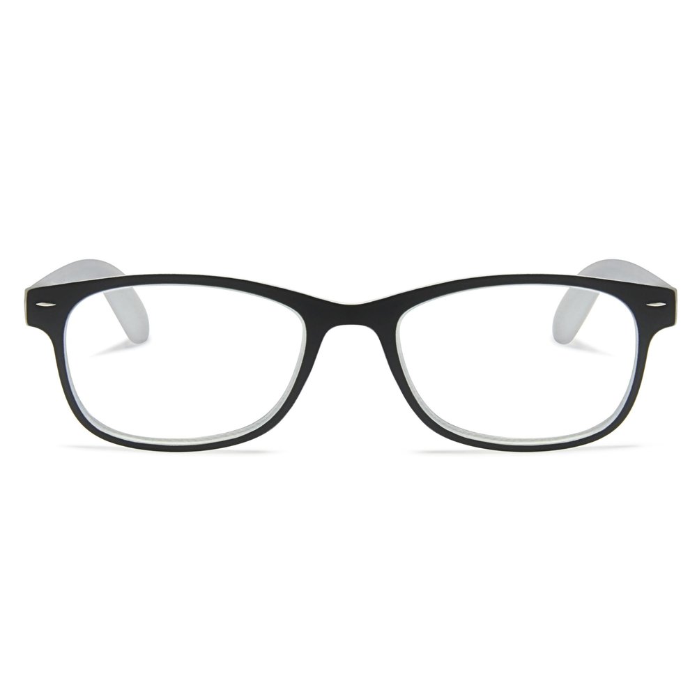 2SeeLife Blue Light Reading Glasses for Men & Women Small-Medium Fit, Sturdy Frame, Spring Hinges, Premium Readers, Black, +2.25