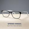 2SeeLife Blue Light Reading Glasses for Men & Women Small-Medium Fit, Sturdy Frame, Spring Hinges, Premium Readers, Black, +2.25 view 4