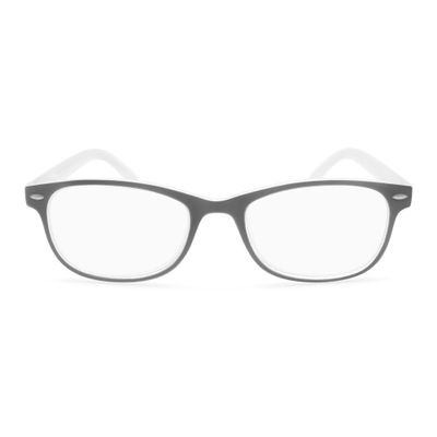 2SeeLife Blue Light Reading Glasses for Men & Women Small-Medium Fit, Sturdy Frame, Spring Hinges, Premium Readers, Gray, +3.00