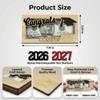 Becomate Graduation Money Holder, Wooden Cash Gift Display with Interchangeable Year Signs 2026 & 2027, Congrats Grad Keepsake for High School & College Graduation, Gift for Him or Her (Blue) view 3