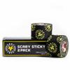 Goat Tape Scary Sticky Athletic Tape. Black Fabric with Yellow Ink Print. 1.5" x 10yds. Sold in Packs of Two Rolls Each view 1
