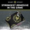 Goat Tape Scary Sticky Athletic Tape. Black Fabric with Yellow Ink Print. 1.5" x 10yds. Sold in Packs of Two Rolls Each view 2