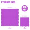 100 Pcs Cocktail Napkins, 2-Ply Scalloped Paper Napkins 5 x 5 Inches, Disposable Beverage Dessert Napkins for Wedding, Birthday, Dinner, Party, Baby Shower Anniversary view 2