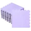 100Pcs Lavender Cocktail Napkins, Disposable Scalloped Napkins for Party view 1