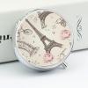 The Eiffel Tower and A Bicycle Pill Case with 3 Compartment Exquisite Travel Pill Organizer Portable Round Pill Box Mini Pill Container Metal Vitamin Medicine Container for Man&Women view 4