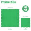 100 Pcs Cocktail Napkins, 2-Ply Scalloped Paper Napkins 5 x 5 Inches, Disposable Beverage Dessert Napkins for Wedding, Birthday, Dinner, Party, Baby Shower Anniversary view 2