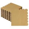 100 Pcs Cocktail Napkins, 2-Ply Scalloped Paper Napkins 5 x 5 Inches, Disposable Beverage Dessert Napkins for Wedding, Birthday, Dinner, Party, Baby Shower Anniversary view 1
