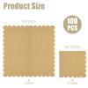 100 Pcs Cocktail Napkins, 2-Ply Scalloped Paper Napkins 5 x 5 Inches, Disposable Beverage Dessert Napkins for Wedding, Birthday, Dinner, Party, Baby Shower Anniversary view 2