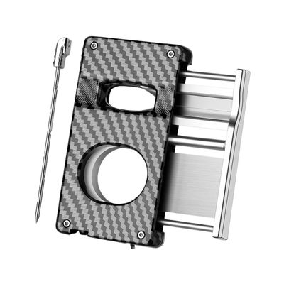 AHGDDA Carbon Fiber Cigar Cutter Stainless Steel Punch Compact Cutting Accessory