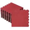 100 Pcs Cocktail Napkins, 2-Ply Scalloped Paper Napkins 5 x 5 Inches, Disposable Beverage Dessert Napkins for Wedding, Birthday, Dinner, Party, Baby Shower Anniversary view 1