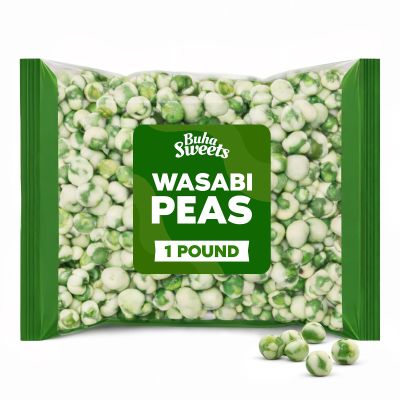 Wasabi Peas 1 Pound Bulk - Crunchy Roasted Green Peas with Bold Wasabi Flavor, Spicy Savory Snack, Asian-Inspired Snack Mix Ingredient