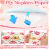100pcs Vibrant Egg Easter Napkins Paper - 6.5"x6.5 Soft & Highly Absorbent Easter Napkins Disposable for Table Bathroom Party Decorations view 2