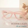 2SeeLife Premium Cat Eye TR-90 Reading Glasses for Women NarrowMedium Fit, Sturdy Frame, Spring Hinges, Stylish Readers, Clear Pink, +1.25 view 4